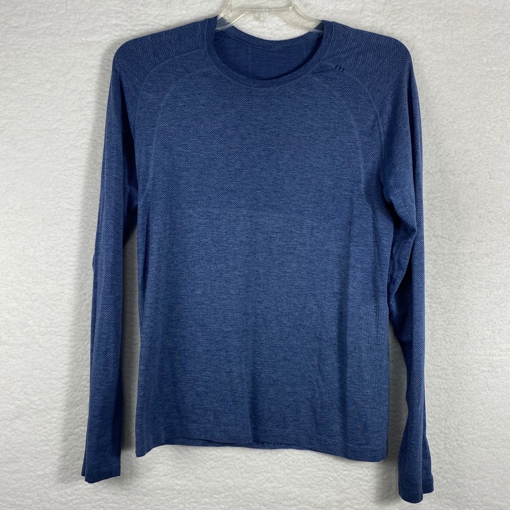 Lululemon Metal Vent Tech Long Sleeve Shirt Blue Heather Mens Size Medium